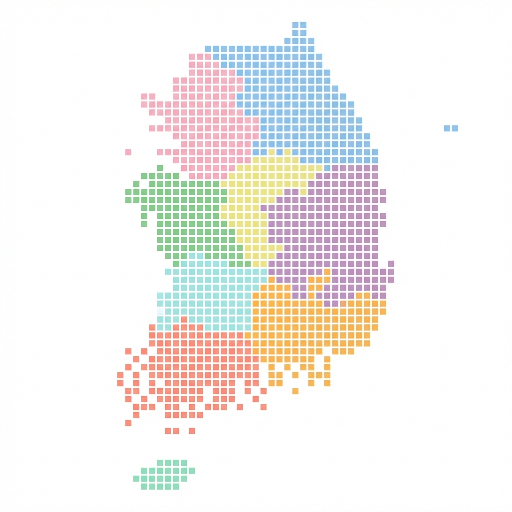 Pixel Map of Korea